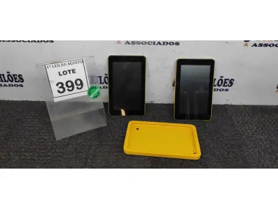 LOTE 399 - 02 TABLETS MARCA CCE. (NO ESTADO) ATENÇÃO! FAZER A VISITAÇÃO ANTES DE ARREMATAR, NÃO SABEMOS SE FUNCIONA. LEILÃO NÃO TEM GARANTIA E NEM DEVOLUÇÃO, SUJEITO A POSSÍVEIS AVARIAS VISÍVEIS/OCULTAS E/OU AUSÊNCIA DE COMPONENTES.