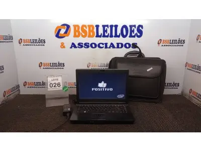 LOTE 026 - 01 NOTEBOOK COM FONTE E BOLSA MARCA POSITIVO. (NO ESTADO) ATENÇÃO! FAZER A VISITAÇÃO ANTES DE ARREMATAR, NÃO SABEMOS SE FUNCIONA, LEILÃO NÃO TEM GARANTIA E NEM DEVOLUÇÃO, SUJEITO A POSSÍVEIS AVARIAS VISÍVEIS/OCULTAS E/OU AUSÊNCIA DE COMPONENTES.