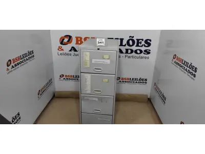 LOTE 341 - 01 ARQUIVO DE AÇO 04 GAVETAS. (NO ESTADO) ATENÇÃO! FAZER A VISITAÇÃO ANTES DE ARREMATAR, NÃO SABEMOS SE FUNCIONA, LEILÃO NÃO TEM GARANTIA E NEM DEVOLUÇÃO, SUJEITO A POSSÍVEIS AVARIAS VISÍVEIS/OCULTAS E/OU AUSÊNCIA DE COMPONENTES.