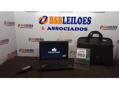 LOTE 053 - 01 NOTEBOOK COM BOLSA MARCA POSITIVO. (NO ESTADO) ATENÇÃO! FAZER A VISITAÇÃO ANTES DE ARREMATAR, NÃO SABEMOS SE FUNCIONA, LEILÃO NÃO TEM GARANTIA E NEM DEVOLUÇÃO, SUJEITO A POSSÍVEIS AVARIAS VISÍVEIS/OCULTAS E/OU AUSÊNCIA DE COMPONENTES.