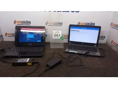 LOTE 051 - 01 NOTEBOOK MARCA DELL COM FONTE SEM BATERIA E 01 NOTEBOOK MARCA HP COM FONTE. (NO ESTADO) ATENÇÃO! FAZER A VISITAÇÃO ANTES DE ARREMATAR, NÃO SABEMOS SE FUNCIONA, LEILÃO NÃO TEM GARANTIA E NEM DEVOLUÇÃO, SUJEITO A POSSÍVEIS AVARIAS VISÍVEIS/OCULTAS E/OU AUSÊNCIA DE COMPONENTES.