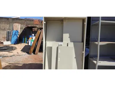 LOTE 450 - 01 ARMÁRIO DE FERRO DESMONTADO. (NO ESTADO) ATENÇÃO! FAZER A VISITAÇÃO ANTES DE ARREMATAR, NÃO SABEMOS SE FUNCIONA. LEILÃO NÃO TEM GARANTIA E NEM DEVOLUÇÃO, SUJEITO A POSSÍVEIS AVARIAS VISÍVEIS/OCULTAS E/OU AUSÊNCIA DE COMPONENTES.