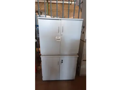 LOTE 268 - 02 ARMÁRIOS BAIXOS COM 02 PORTAS. (NO ESTADO) ATENÇÃO! FAZER A VISITAÇÃO ANTES DE ARREMATAR, NÃO SABEMOS SE FUNCIONA, LEILÃO NÃO TEM GARANTIA E NEM DEVOLUÇÃO, SUJEITO A POSSÍVEIS AVARIAS VISÍVEIS/OCULTAS E/OU AUSÊNCIA DE COMPONENTES.