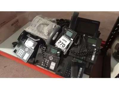 LOTE 270 - 01 LOTE COM GRANDE QUANTIDADE DE APARELHOS TELEFÔNICOS. (NO ESTADO) ATENÇÃO! FAZER A VISITAÇÃO ANTES DE ARREMATAR, NÃO SABEMOS SE FUNCIONA. LEILÃO NÃO TEM GARANTIA E NEM DEVOLUÇÃO, SUJEITO A POSSÍVEIS AVARIAS VISÍVEIS/OCULTAS E/OU AUSÊNCIA DE COMPONENTES.