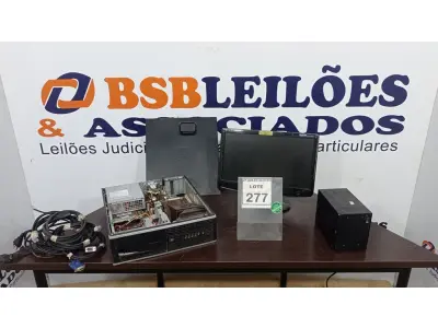 LOTE 277 - 01 CPU, 01 MONITOR E 01 ESTABILIZADOR. (NO ESTADO) ATENÇÃO! FAZER A VISITAÇÃO ANTES DE ARREMATAR, NÃO SABEMOS SE FUNCIONA. LEILÃO NÃO TEM GARANTIA E NEM DEVOLUÇÃO, SUJEITO A POSSÍVEIS AVARIAS VISÍVEIS/OCULTAS E/OU AUSÊNCIA DE COMPONENTES.