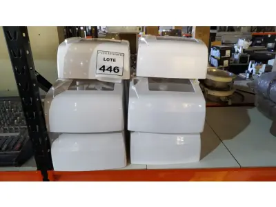 LOTE 446 - 08 DISPENSES DE PAPEL. (NO ESTADO) ATENÇÃO! FAZER A VISITAÇÃO ANTES DE ARREMATAR, NÃO SABEMOS SE FUNCIONA. LEILÃO NÃO TEM GARANTIA E NEM DEVOLUÇÃO, SUJEITO A POSSÍVEIS AVARIAS VISÍVEIS/OCULTAS E/OU AUSÊNCIA DE COMPONENTES.