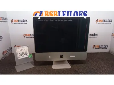 LOTE 389 - 01 IMAC  APPLE. (NO ESTADO) ATENÇÃO! FAZER A VISITAÇÃO ANTES DE ARREMATAR, NÃO SABEMOS SE FUNCIONA, LEILÃO NÃO TEM GARANTIA E NEM DEVOLUÇÃO, SUJEITO A POSSÍVEIS AVARIAS VISÍVEIS/OCULTAS E/OU AUSÊNCIA DE COMPONENTES.
