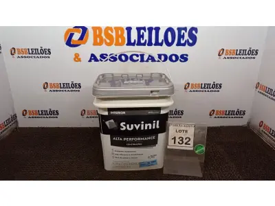 LOTE 132 - 01 BALDE DE TINTA SUVINIL INTERIORES FOSCOS 18L NA COR FOSCO BRANCO. VENCIMENTO 10/2027 (NOVO) (NO ESTADO) ATENÇÃO! FAZER A VISITAÇÃO ANTES DE ARREMATAR, NÃO SABEMOS SE FUNCIONA. LEILÃO NÃO TEM GARANTIA E NEM DEVOLUÇÃO, SUJEITO A POSSÍVEIS AVARIAS VISÍVEIS/OCULTAS E/OU AUSÊNCIA DE COMPONENTES.