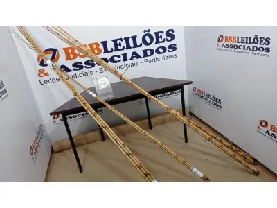 LOTE 170 - 20 VARAS DE BAMBU. (NO ESTADO) ATENÇÃO! FAZER A VISITAÇÃO ANTES DE ARREMATAR, NÃO SABEMOS SE FUNCIONA. LEILÃO NÃO TEM GARANTIA E NEM DEVOLUÇÃO, SUJEITO A POSSÍVEIS AVARIAS VISÍVEIS/OCULTAS E/OU AUSÊNCIA DE COMPONENTES.