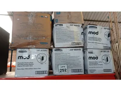 LOTE 252 - 01 LOTE COM GRANDE QUANTIDADE DE DISPENSES ANTISSÉPTICO. (NO ESTADO) ATENÇÃO! FAZER A VISITAÇÃO ANTES DE ARREMATAR, NÃO SABEMOS SE FUNCIONA. LEILÃO NÃO TEM GARANTIA E NEM DEVOLUÇÃO, SUJEITO A POSSÍVEIS AVARIAS VISÍVEIS/OCULTAS E/OU AUSÊNCIA DE COMPONENTES.