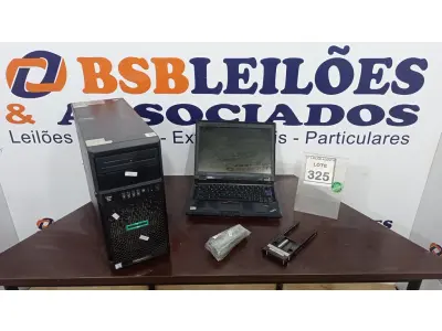 LOTE 325 - 01 SERVIDOR HP DR ML30 G9, 01 GAVETA SERVIDOR, 01 NOTEBBOK LENOVO, 15 MEMÓRIAS PARA PC. (NO ESTADO) ATENÇÃO! FAZER A VISITAÇÃO ANTES DE ARREMATAR, NÃO SABEMOS SE FUNCIONA. LEILÃO NÃO TEM GARANTIA E NEM DEVOLUÇÃO, SUJEITO A POSSÍVEIS AVARIAS VISÍVEIS/OCULTAS E/OU AUSÊNCIA DE COMPONENTES.