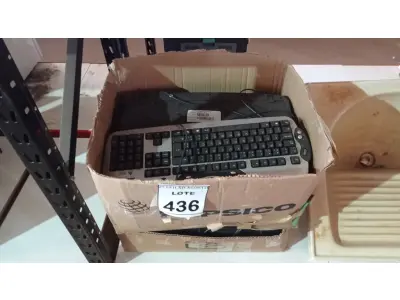 LOTE 436 - 01 LOTE COM GRANDE QUANTIDADE DE TECLADOS PARA PC MODELOS DIVERSOS. (NO ESTADO) ATENÇÃO! FAZER A VISITAÇÃO ANTES DE ARREMATAR, NÃO SABEMOS SE FUNCIONA, LEILÃO NÃO TEM GARANTIA E NEM DEVOLUÇÃO, SUJEITO A POSSÍVEIS AVARIAS VISÍVEIS/OCULTAS E/OU AUSÊNCIA DE COMPONENTES.