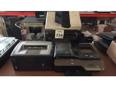 LOTE 234 - 03 IMPRESSORAS DE MARCAS E MODELOS DIVERSOS. (NO ESTADO) ATENÇÃO! FAZER A VISITAÇÃO ANTES DE ARREMATAR, NÃO SABEMOS SE FUNCIONA. LEILÃO NÃO TEM GARANTIA E NEM DEVOLUÇÃO, SUJEITO A POSSÍVEIS AVARIAS VISÍVEIS/OCULTAS E/OU AUSÊNCIA DE COMPONENTES.