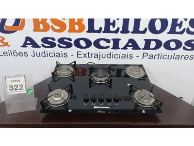 LOTE 322 - 01 COOKTOP 05 BOCAS MARCA FISCHER. (NO ESTADO) ATENÇÃO! FAZER A VISITAÇÃO ANTES DE ARREMATAR, NÃO SABEMOS SE FUNCIONA. LEILÃO NÃO TEM GARANTIA E NEM DEVOLUÇÃO, SUJEITO A POSSÍVEIS AVARIAS VISÍVEIS/OCULTAS E/OU AUSÊNCIA DE COMPONENTES.
