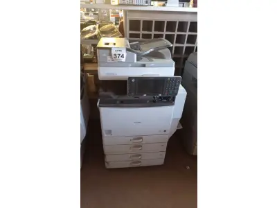 LOTE 374 - 01 IMPRESSORA MULTIFUNCIONAL COLORIDA RICOH AFICIO MP 5002. (NO ESTADO) ATENÇÃO! FAZER A VISITAÇÃO ANTES DE ARREMATAR, NÃO SABEMOS SE FUNCIONA. LEILÃO NÃO TEM GARANTIA E NEM DEVOLUÇÃO, SUJEITO A POSSÍVEIS AVARIAS VISÍVEIS/OCULTAS E/OU AUSÊNCIA DE COMPONENTES.
