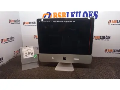 LOTE 389 - 01 IMAC  APPLE. (NO ESTADO) ATENÇÃO! FAZER A VISITAÇÃO ANTES DE ARREMATAR, NÃO SABEMOS SE FUNCIONA, LEILÃO NÃO TEM GARANTIA E NEM DEVOLUÇÃO, SUJEITO A POSSÍVEIS AVARIAS VISÍVEIS/OCULTAS E/OU AUSÊNCIA DE COMPONENTES.