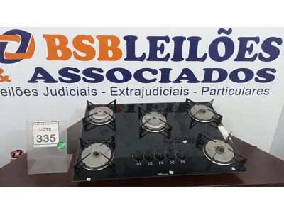 LOTE 335 - 01 COOKTOP 05 BOCAS MARCA FISCHER. (NO ESTADO) ATENÇÃO! FAZER A VISITAÇÃO ANTES DE ARREMATAR, NÃO SABEMOS SE FUNCIONA. LEILÃO NÃO TEM GARANTIA E NEM DEVOLUÇÃO, SUJEITO A POSSÍVEIS AVARIAS VISÍVEIS/OCULTAS E/OU AUSÊNCIA DE COMPONENTES.