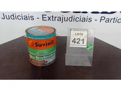 LOTE 421 - 01 LATA DE TINTA ESMALTE DE 3,6L NA COR BRILHANTE VERMELHO MARCA SUVINIL. (NO ESTADO) ATENÇÃO! FAZER A VISITAÇÃO ANTES DE ARREMATAR, NÃO SABEMOS SE FUNCIONA. LEILÃO NÃO TEM GARANTIA E NEM DEVOLUÇÃO, SUJEITO A POSSÍVEIS AVARIAS VISÍVEIS/OCULTAS E/OU AUSÊNCIA DE COMPONENTES.