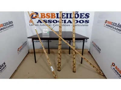 LOTE 186 - 20 VARAS DE BAMBU. (NO ESTADO) ATENÇÃO! FAZER A VISITAÇÃO ANTES DE ARREMATAR, NÃO SABEMOS SE FUNCIONA. LEILÃO NÃO TEM GARANTIA E NEM DEVOLUÇÃO, SUJEITO A POSSÍVEIS AVARIAS VISÍVEIS/OCULTAS E/OU AUSÊNCIA DE COMPONENTES.
