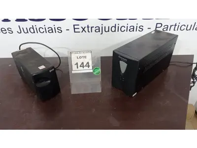 LOTE 144 - 02 NOBREAKS. (NO ESTADO) ATENÇÃO! FAZER A VISITAÇÃO ANTES DE ARREMATAR, NÃO SABEMOS SE FUNCIONA. LEILÃO NÃO TEM GARANTIA E NEM DEVOLUÇÃO, SUJEITO A POSSÍVEIS AVARIAS VISÍVEIS/OCULTAS E/OU AUSÊNCIA DE COMPONENTES.