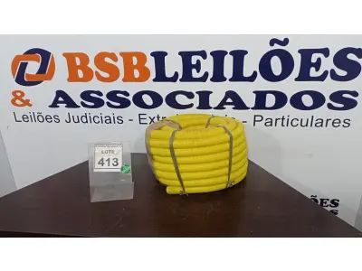 LOTE 413 - 01 ROLO DE ELETRODUTO CORRUGADO AMARELO. (NO ESTADO) ATENÇÃO! FAZER A VISITAÇÃO ANTES DE ARREMATAR, NÃO SABEMOS SE FUNCIONA. LEILÃO NÃO TEM GARANTIA E NEM DEVOLUÇÃO, SUJEITO A POSSÍVEIS AVARIAS VISÍVEIS/OCULTAS E/OU AUSÊNCIA DE COMPONENTES.