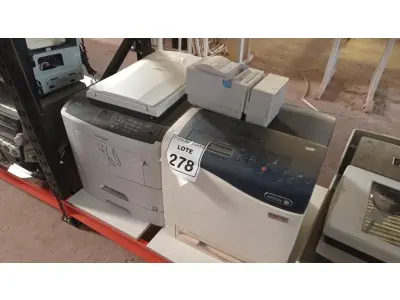 LOTE 278 - 02 IMPRESSORAS, 01 IMPRESSORA DE CUPOM E 01 SCANNER. (NO ESTADO) ATENÇÃO! FAZER A VISITAÇÃO ANTES DE ARREMATAR, NÃO SABEMOS SE FUNCIONA. LEILÃO NÃO TEM GARANTIA E NEM DEVOLUÇÃO, SUJEITO A POSSÍVEIS AVARIAS VISÍVEIS/OCULTAS E/OU AUSÊNCIA DE COMPONENTES.