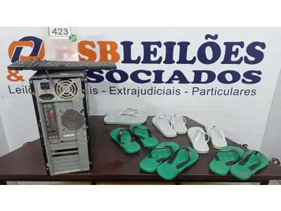 LOTE 423 - 06 PARES DE SANDÁLIAS HAVAIANAS. (NO ESTADO) ATENÇÃO! FAZER A VISITAÇÃO ANTES DE ARREMATAR, NÃO SABEMOS SE FUNCIONA. LEILÃO NÃO TEM GARANTIA E NEM DEVOLUÇÃO, SUJEITO A POSSÍVEIS AVARIAS VISÍVEIS/OCULTAS E/OU AUSÊNCIA DE COMPONENTES.