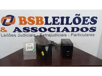 LOTE 208 - 02 NOBREAKS APC. (NO ESTADO) ATENÇÃO! FAZER A VISITAÇÃO ANTES DE ARREMATAR, NÃO SABEMOS SE FUNCIONA, LEILÃO NÃO TEM GARANTIA E NEM DEVOLUÇÃO, SUJEITO A POSSÍVEIS AVARIAS VISÍVEIS/OCULTAS E/OU AUSÊNCIA DE COMPONENTES.