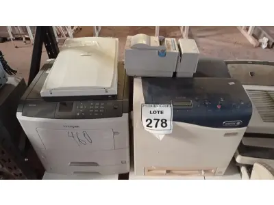LOTE 278 - 02 IMPRESSORAS, 01 IMPRESSORA DE CUPOM E 01 SCANNER. (NO ESTADO) ATENÇÃO! FAZER A VISITAÇÃO ANTES DE ARREMATAR, NÃO SABEMOS SE FUNCIONA. LEILÃO NÃO TEM GARANTIA E NEM DEVOLUÇÃO, SUJEITO A POSSÍVEIS AVARIAS VISÍVEIS/OCULTAS E/OU AUSÊNCIA DE COMPONENTES.