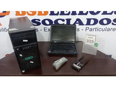 LOTE 325 - 01 SERVIDOR HP DR ML30 G9, 01 GAVETA SERVIDOR, 01 NOTEBBOK LENOVO, 15 MEMÓRIAS PARA PC. (NO ESTADO) ATENÇÃO! FAZER A VISITAÇÃO ANTES DE ARREMATAR, NÃO SABEMOS SE FUNCIONA. LEILÃO NÃO TEM GARANTIA E NEM DEVOLUÇÃO, SUJEITO A POSSÍVEIS AVARIAS VISÍVEIS/OCULTAS E/OU AUSÊNCIA DE COMPONENTES.