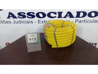LOTE 413 - 01 ROLO DE ELETRODUTO CORRUGADO AMARELO. (NO ESTADO) ATENÇÃO! FAZER A VISITAÇÃO ANTES DE ARREMATAR, NÃO SABEMOS SE FUNCIONA. LEILÃO NÃO TEM GARANTIA E NEM DEVOLUÇÃO, SUJEITO A POSSÍVEIS AVARIAS VISÍVEIS/OCULTAS E/OU AUSÊNCIA DE COMPONENTES.