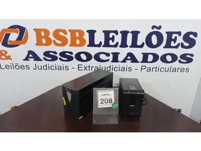 LOTE 208 - 02 NOBREAKS APC. (NO ESTADO) ATENÇÃO! FAZER A VISITAÇÃO ANTES DE ARREMATAR, NÃO SABEMOS SE FUNCIONA, LEILÃO NÃO TEM GARANTIA E NEM DEVOLUÇÃO, SUJEITO A POSSÍVEIS AVARIAS VISÍVEIS/OCULTAS E/OU AUSÊNCIA DE COMPONENTES.