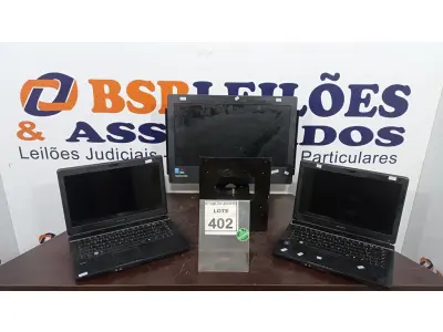 LOTE 402 - 02 NOTEBOOKS MARCA POSITIVO E 01 MONITOR COM SUPORTE. (NO ESTADO) ATENÇÃO! FAZER A VISITAÇÃO ANTES DE ARREMATAR, NÃO SABEMOS SE FUNCIONA. LEILÃO NÃO TEM GARANTIA E NEM DEVOLUÇÃO, SUJEITO A POSSÍVEIS AVARIAS VISÍVEIS/OCULTAS E/OU AUSÊNCIA DE COMPONENTES.