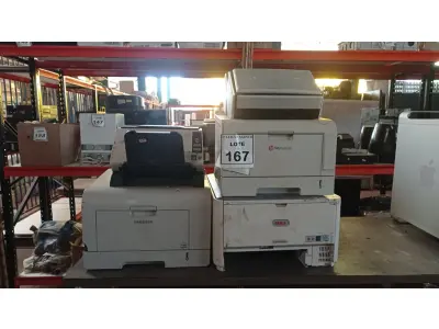 LOTE 167 - 03 IMPRESSORAS E 02 SCANNERS DE MARCAS E MODELOS VARIADOS. (NO ESTADO) ATENÇÃO! FAZER A VISITAÇÃO ANTES DE ARREMATAR, NÃO SABEMOS SE FUNCIONA. LEILÃO NÃO TEM GARANTIA E NEM DEVOLUÇÃO, SUJEITO A POSSÍVEIS AVARIAS VISÍVEIS/OCULTAS E/OU AUSÊNCIA DE COMPONENTES.
