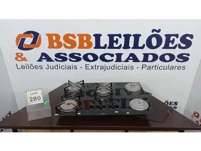 LOTE 280 - 01 COOKTOP 05 BOCAS MARCA FISCHER. (NO ESTADO) ATENÇÃO! FAZER A VISITAÇÃO ANTES DE ARREMATAR, NÃO SABEMOS SE FUNCIONA. LEILÃO NÃO TEM GARANTIA E NEM DEVOLUÇÃO, SUJEITO A POSSÍVEIS AVARIAS VISÍVEIS/OCULTAS E/OU AUSÊNCIA DE COMPONENTES.