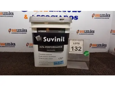 LOTE 132 - 01 BALDE DE TINTA SUVINIL INTERIORES FOSCOS 18L NA COR FOSCO BRANCO. VENCIMENTO 10/2027 (NOVO) (NO ESTADO) ATENÇÃO! FAZER A VISITAÇÃO ANTES DE ARREMATAR, NÃO SABEMOS SE FUNCIONA. LEILÃO NÃO TEM GARANTIA E NEM DEVOLUÇÃO, SUJEITO A POSSÍVEIS AVARIAS VISÍVEIS/OCULTAS E/OU AUSÊNCIA DE COMPONENTES.
