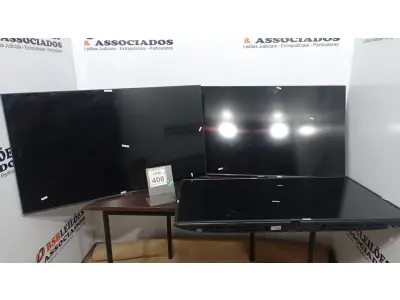 LOTE 408 - 03 TVS LCD DE 50’’ MARCA SAMSUNG. (NO ESTADO) ATENÇÃO! FAZER A VISITAÇÃO ANTES DE ARREMATAR, NÃO SABEMOS SE FUNCIONA. LEILÃO NÃO TEM GARANTIA E NEM DEVOLUÇÃO, SUJEITO A POSSÍVEIS AVARIAS VISÍVEIS/OCULTAS E/OU AUSÊNCIA DE COMPONENTES.