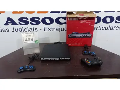 LOTE 438 - 01 APARELHO DE DVD COM KARAOKÊ, MICROFONE E JOYSTICKS MARCA TRONICS. (NO ESTADO) ATENÇÃO! FAZER A VISITAÇÃO ANTES DE ARREMATAR, NÃO SABEMOS SE FUNCIONA. LEILÃO NÃO TEM GARANTIA E NEM DEVOLUÇÃO, SUJEITO A POSSÍVEIS AVARIAS VISÍVEIS/OCULTAS E/OU AUSÊNCIA DE COMPONENTES.