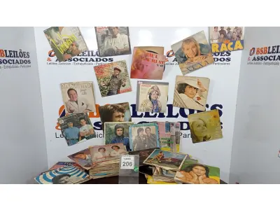 LOTE 206 - 01 LOTE COM GRANDE QUANTIDADE DE DISCOS DE VINIL. (NO ESTADO) ATENÇÃO! FAZER A VISITAÇÃO ANTES DE ARREMATAR, NÃO SABEMOS SE FUNCIONA. LEILÃO NÃO TEM GARANTIA E NEM DEVOLUÇÃO, SUJEITO A POSSÍVEIS AVARIAS VISÍVEIS/OCULTAS E/OU AUSÊNCIA DE COMPONENTES.
