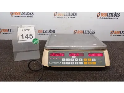LOTE 145 - 01 BALANÇA MAX. 15KG MARCA FILIZOLA. (NO ESTADO) ATENÇÃO! FAZER A VISITAÇÃO ANTES DE ARREMATAR, NÃO SABEMOS SE FUNCIONA. LEILÃO NÃO TEM GARANTIA E NEM DEVOLUÇÃO, SUJEITO A POSSÍVEIS AVARIAS VISÍVEIS/OCULTAS E/OU AUSÊNCIA DE COMPONENTES.