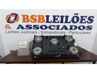 LOTE 335 - 01 COOKTOP 05 BOCAS MARCA FISCHER. (NO ESTADO) ATENÇÃO! FAZER A VISITAÇÃO ANTES DE ARREMATAR, NÃO SABEMOS SE FUNCIONA. LEILÃO NÃO TEM GARANTIA E NEM DEVOLUÇÃO, SUJEITO A POSSÍVEIS AVARIAS VISÍVEIS/OCULTAS E/OU AUSÊNCIA DE COMPONENTES.