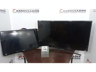LOTE 139 - 01 TV LCD 42’’ MARCA SAMSUNG E 01 TV SMART 39’’ MARCA PHILIPS COM AVARIAS. (NO ESTADO) ATENÇÃO! FAZER A VISITAÇÃO ANTES DE ARREMATAR, NÃO SABEMOS SE FUNCIONA. LEILÃO NÃO TEM GARANTIA E NEM DEVOLUÇÃO, SUJEITO A POSSÍVEIS AVARIAS VISÍVEIS/OCULTAS E/OU AUSÊNCIA DE COMPONENTES.