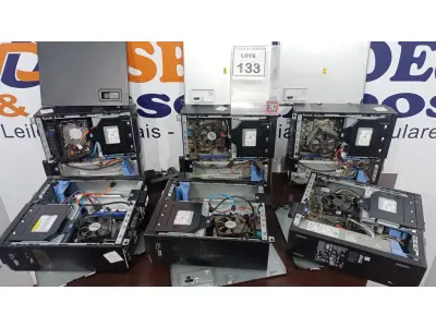 LOTE 133 - 06 CPUS MARCA DELL PARA RETIRADA DE PEÇAS. (NO ESTADO) ATENÇÃO! FAZER A VISITAÇÃO ANTES DE ARREMATAR, NÃO SABEMOS SE FUNCIONA. LEILÃO NÃO TEM GARANTIA E NEM DEVOLUÇÃO, SUJEITO A POSSÍVEIS AVARIAS VISÍVEIS/OCULTAS E/OU AUSÊNCIA DE COMPONENTES.