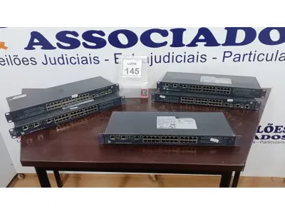 LOTE 145 - 05 SWITCH’S 24 PORTAS MARCA HP. (NO ESTADO) ATENÇÃO! FAZER A VISITAÇÃO ANTES DE ARREMATAR, NÃO SABEMOS SE FUNCIONA, LEILÃO NÃO TEM GARANTIA E NEM DEVOLUÇÃO, SUJEITO A POSSÍVEIS AVARIAS VISÍVEIS/OCULTAS E/OU AUSÊNCIA DE COMPONENTES.