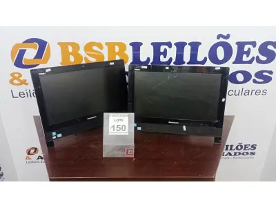 LOTE 150 - 02 ALL IN ONE MARCA LENOVO. (NO ESTADO) ATENÇÃO! FAZER A VISITAÇÃO ANTES DE ARREMATAR, NÃO SABEMOS SE FUNCIONA, LEILÃO NÃO TEM GARANTIA E NEM DEVOLUÇÃO, SUJEITO A POSSÍVEIS AVARIAS VISÍVEIS/OCULTAS E/OU AUSÊNCIA DE COMPONENTES.
