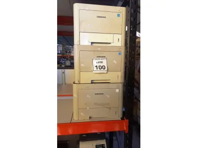 LOTE 100 - 03 IMPRESSORAS MARCA SAMSUNG. (NO ESTADO) ATENÇÃO! FAZER A VISITAÇÃO ANTES DE ARREMATAR, NÃO SABEMOS SE FUNCIONA, LEILÃO NÃO TEM GARANTIA E NEM DEVOLUÇÃO, SUJEITO A POSSÍVEIS AVARIAS VISÍVEIS/OCULTAS E/OU AUSÊNCIA DE COMPONENTES.