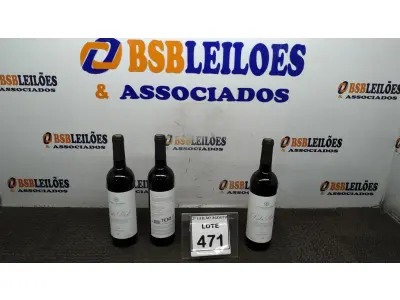 LOTE 471 - 03 GARRAFAS DE VINHO TINTO VALA REAL PORTUGUÊS SAFRA 2019 750ML. (NO ESTADO) ATENÇÃO! FAZER A VISITAÇÃO ANTES DE ARREMATAR, NÃO SABEMOS SE FUNCIONA, LEILÃO NÃO TEM GARANTIA E NEM DEVOLUÇÃO, SUJEITO A POSSÍVEIS AVARIAS VISÍVEIS/OCULTAS E/OU AUSÊNCIA DE COMPONENTES.