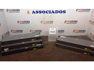 LOTE 008 - 05 SWITCH’S 24 PORTAS MARCA HP. (NO ESTADO) ATENÇÃO! FAZER A VISITAÇÃO ANTES DE ARREMATAR, NÃO SABEMOS SE FUNCIONA, LEILÃO NÃO TEM GARANTIA E NEM DEVOLUÇÃO, SUJEITO A POSSÍVEIS AVARIAS VISÍVEIS/OCULTAS E/OU AUSÊNCIA DE COMPONENTES.