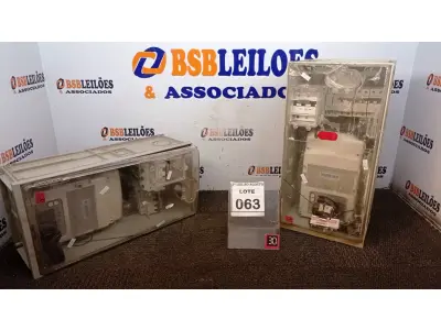 LOTE 063 - 02 RELÓGIOS DE ENERGIAS. (NO ESTADO) ATENÇÃO! FAZER A VISITAÇÃO ANTES DE ARREMATAR, NÃO SABEMOS SE FUNCIONA, LEILÃO NÃO TEM GARANTIA E NEM DEVOLUÇÃO, SUJEITO A POSSÍVEIS AVARIAS VISÍVEIS/OCULTAS E/OU AUSÊNCIA DE COMPONENTES.
