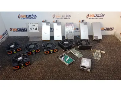 LOTE 214 - 06 MÓDULOS DE VENTOINHA, 04 FONTES DE ALIMENTAÇÃO PARA SERVIDORES, 02 HD PARA SERVIDOR, 02 PLACAS DE REDE E 01 FONTE CHAVEADA. (NO ESTADO) ATENÇÃO! FAZER A VISITAÇÃO ANTES DE ARREMATAR, NÃO SABEMOS SE FUNCIONA, LEILÃO NÃO TEM GARANTIA E NEM DEVOLUÇÃO, SUJEITO A POSSÍVEIS AVARIAS VISÍVEIS/OCULTAS E/OU AUSÊNCIA DE COMPONENTES.